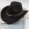 Chapéu Top Étnico Chapéu de Cowboy Ocidental Xizang Xizang Chapéu de Performance Chapéu de Lã Chapéu de Lã Retrô Centro-Europeu e Americano