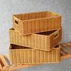 Cesta de Almacenamiento para Mesa de Café tipo Ratán Cesta Organizadora de Cajón para Mueble de TV de Sala de Estar Cesta de Almacenamiento para Snacks y Cosméticos de Escritorio