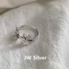 Anillo de Flor Hueca Estilo Coreano Personalidad para Viajeros, Anillo Abierto de Pétalos Moda Retro, Anillo Elegante para Dedo Índice, Moderno