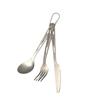 Cuchara de titanio puro con LOGOTIPO personalizado, cuchillo, tenedor, cuchara, palillos para exteriores, hebilla de montañismo, comercio electrónico transfronterizo, vajilla portátil para el hogar, estilo Ins