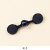 Hengmeihe Botón de Placa Cheongsam Nuevo Chinoiserie Jade Botón de una Palabra Fragante Retro Dinastía Han Tejido a Mano Accesorios de Botones