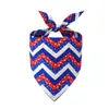 Modelo 2026 Transfronteiriço em Estoque Bandana de Animal de Estimação Bandeira Americana Lenço Bib para Dia da Independência para Gatos e Cachorros