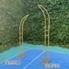 Nuevos Accesorios para Bodas Cuerno de Carnero Arco de Hierro Arco de Flores de Seda Estante Arco Curvo Boda al Aire Libre Flor Mai Taibao
