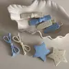 Pinza para el pelo de aleación con lunares y lazo de estrella, estilo crema lindo, para niñas, con corazón, para flequillo, pinza lateral, pinza para el pelo de alta gama