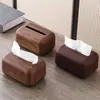 Caixa de Lenços Estilo Chinês Imitando Madeira de Nogueira para Uso Doméstico, Restaurante de Luxo, Mesa de Centro de Sala de Estar Estilo Vintage, Hotel e Pousada Caixa de Armazenamento