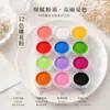 Pó de unha de cristal cor rosa esculpido de 12 cores kit de pó de cristal para nail art rosa esculpido 12 cores