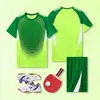 Uniformes de Tenis de Mesa Personalizados Directo de Fábrica Impresión Digital Todo en Uno Adultos Niños Competición Entrenamiento Jerseys Transpirables de Secado Rápido