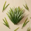 Flores artificiales, plantas verdes, plantas pequeñas en maceta, arreglos decorativos para divisiones, césped artificial de plástico, hojas de eucalipto, helechos, helecho de espárragos