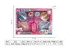 Casa de juegos infantil transfronteriza, juego de té de la tarde, set de juguetes, pastel de fiesta transparente, postre, tetera, taza de café, regalo