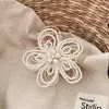 Té Blanco Moonlight~ Pasador de Flor de Perla Estilo Coreano para Mujer, Elegante Pasador para Recogido, Pinza de Tiburón Accesorios para el Cabello