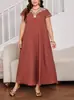 Colección de liquidación especial: Vestidos holgados, reductores y elegantes de talla grande para mujer y batas largas transfronterizas
