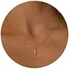 Collar Cruz de Zirconia Transfronterizo Cadena Clavicular para Mujer Personalizado Estilo Lujo Ligero Versátil Cruz de Aleación