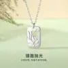Collar Personalizado Tichia de Eucalipto Azul y Pareja de Pájaros Plata de Ley S925 Diseño de Bosque Nicho Colgante Empalmado Cadena para Clavícula