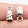 14X7X7Mm 1,5g Prata Antiga Acessório DIY Pingente com Textura Martelada Tassel Cap Buckle