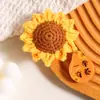 Regalo de Graduación Que Ganó el Primer Lugar: Broche Accesorio de Girasol Artificial Tejido a Mano, Regalo para Animar el Examen de Ingreso a la Preparatoria