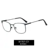 91757 Armações de Óculos Masculinas Estilo Novo, Armações Versáteis de Metal para Sobrancelha, Podem Ser Equipadas com Lentes de Grau, Óculos Protetores Anti-Luz Azul para Negócios