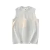 Nova Camiseta Masculina Sem Manga para Primavera e Verão, Cor Sólida, Tamanho Grande, Regata Esportiva Slim-Fit Masculina