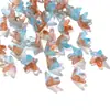 Cuentas de Flor Trompeta Estrella de Cinco Puntas de Vidrio Degradado, Cuentas de Flor de Cinco Pétalos con Agujero Central, Abalorios Sueltos para Horquillas, Pendientes, Pulseras Estilo Antiguo DIY