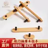 Venta al por mayor del fabricante Tiradores de madera para puertas de gabinetes Tiradores de madera para armarios y gabinetes Tiradores simples de registro para cajones Estilo de madera maciza Agujero único y doble Tiradores pequeños