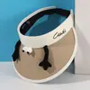 Sombrero estilo Chanel para niños, bonito sombrero de verano para niñas, con protector solar, sombrero de sombrilla con parte superior vacía, sombrero de sol de dibujos animados para bebés.