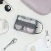 Malla de Puntos Bolsa de Empaque Compacta Portátil con Cremallera Billetera para Monedas Lápiz de Labios Delineador de Ojos Cosméticos Bolsa de Almacenamiento de Malla Venta al por Mayor
