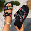 Novas Sandálias Birkenstock de Verão 2025 Estilo Europeu e Americano com Plataforma Grossa e Fechamento Duplo para Mulheres Tamanho Grande Leves Sandálias de Praia