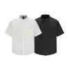 Camisa Retro de Diseño Original Buttertiger para Hombres y Mujeres, Top de Verano de Manga Corta con Cuello Mao Pequeño Cs113