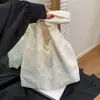 Bolso de mano de encaje de comercio exterior 2026 nuevo estilo bolsa de lona para niñas, bolso de hombro moderno, bolso tote versátil, bolso de hombro dulce