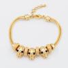 Pulseras de Calavera Europeas y Americanas Nuevas Chapadas en Oro, Pulseras Personalizadas de Moda y Tendencia para Mujer Fabricante Mayorista B171