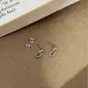 Pendientes de Aro Retros de Punto Trenzado Doble para Mujer Anchos Chapados en Plata de Ley S925 Oro de 18 Quilates ins de Alta Gama Pendiente de Aro Pequeño y Exquisito