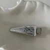 Prata Azul Diamante Flor Pequena Couro Grampo de Cabelo Design Moderno Franja Presilha Lateral Acessórios de Cabeça Acessórios de Cabelo Grampo de Cabelo