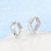 Pendientes geométricos dorados de moda para mujer, combinables con todo, mini pendientes cuadrados invertidos con hebilla fácil, pendientes con clip para la oreja, pendientes minimalistas de nicho con temperamento