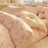 Juego de Ropa de Cama de Algodón Puro de Cuatro Piezas Todo Algodón Nuevo Estilo 2026 Sábana Estudiante Funda de Edredón Faldón de Cama Juego de Tres Piezas Ropa de Cama Infantil