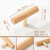 Tirador de Cajón de Hongo de Madera Log Japonés Redondo Madera Agujero Único Gabinete Puerta de Armario de Madera Habitación Infantil Tirador de Madera Maciza