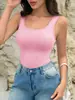 Camiseta sin mangas tie-dye sin costuras nueva para mujer de AliExpress, top ajustado estilo callejero europeo y americano de Amazon