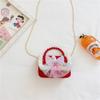 Bolsa de ombro infantil fofa com desenho animado, estilosa, para meninas, bolsa de princesa, bolsa pequena, transversal, da moda