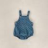 Mameluco Lindo para Bebé Niña Primavera 2026, Peto de Mezclilla con Jacquard de Moño, Monos Triangulares