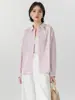 Camisa de Manga Larga para Mujer Otoño e Invierno con Botones Ocultos
