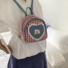 2025 Nueva Mochila Pequeña Versátil Cuadros Nicho Lindo Cuadros Bolso de Mano Viaje para Niñas Coreano Encaje Universidad