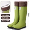Botas de chuva de acampamento à prova de vento com cordão convenientes para mulheres 2026, botas de água de cano alto da moda para atividades ao ar livre, sapatos de casal atacado