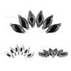 Joyería para perforación corporal de aleación de titanio ASTM F-136 Crown cattle color Zircón engastado ojo de caballo aretes labiales tipo stud punto