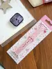 Correa de reloj de bloques de color con patrón de estrella calada y grabada con láser, compatible con Apple Watch Series 12, 11, 10 SE y Ultra