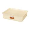 Nueva Caja de Almacenamiento de Ropa Interior Color Crema Boca de Salchicha de Dibujos Animados Engrosada con Tapa Caja de Almacenamiento de Ropa Interior y Calcetines de Rejilla de PP