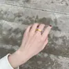 Método antiguo elemento heredado anillo acero titanio chapado oro 18k textura mate esmerilada anillo comida amantes personalidad no se decolora