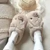Pantuflas de felpa con forma de cerdito, perfumadas, de algodón para mujer, nuevo estilo otoño e invierno 2026, forradas de felpa, cálidas, sin cordones, zapatos peludos para el hogar