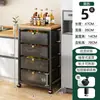 Rack de Cozinha de Chão Multicamadas Cesto de Frutas e Legumes Rack de Armazenamento Puxável Multifuncional para Sanduíches e Lanches