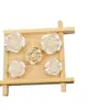 Flor de pétalo de rosa de imitación de perla ABS bronceado rosa material para hacer tocado corsage pasador DIY hecho a mano
