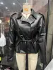 Marca Z, comercio exterior, transfronterizo, en stock, estilo europeo y americano, ropa para mujer ZA, nueva colección 2026, de manga larga, gabardina corta con detalle de cinturón, piel sintética