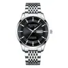 Reloj Guanqin para Hombre Reloj Mecánico Totalmente Automático Reloj Dorado Tendencia de Moda Luminoso Resistente al Agua de Negocios Correa de Acero Reloj para Hombre