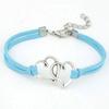 Pulsera trenzada de cuerda de terciopelo Doble Amor para principiantes de Aliexpress Amazon Ebay Diseño de nicho Pulsera ajustable